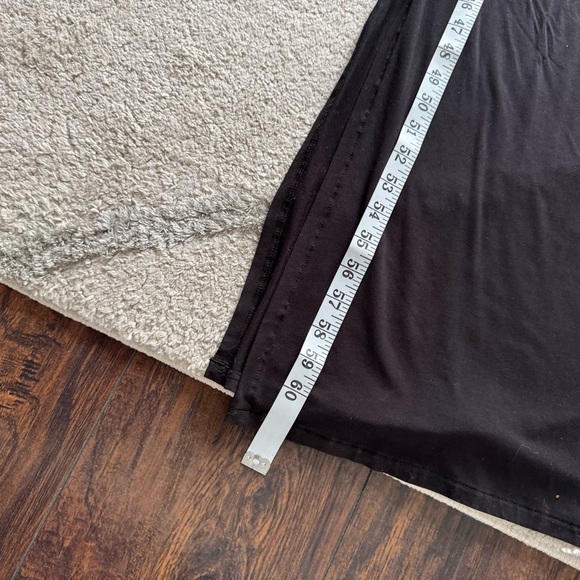 Travis Taddeo Amy maxi black dress long sleeve side slits sexy fitted medium - Picture 14 of 15